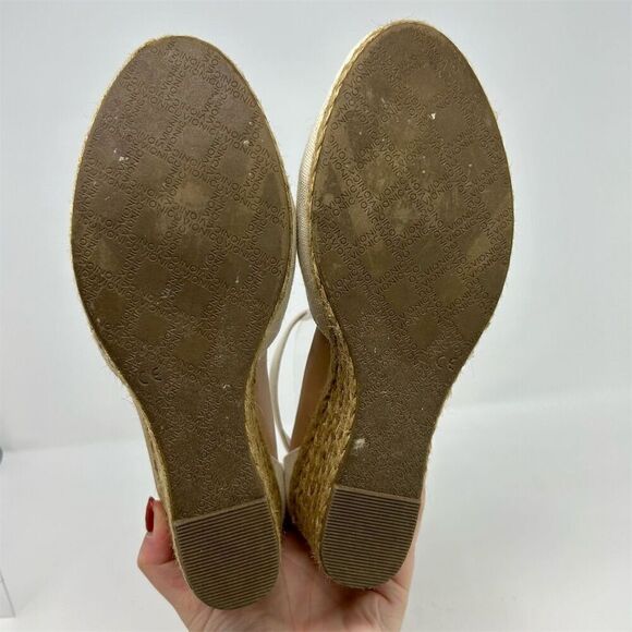 Vionic Women's White Ankle Strap Espadrille Wedge Sandals Size 9 Summer Boho - Picture 11 of 14